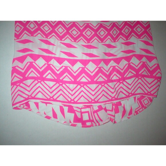 New Womens Small Minx USA made Blouse Top White Pink Sleeveless Open Back Slit S - Picture 3 of 10